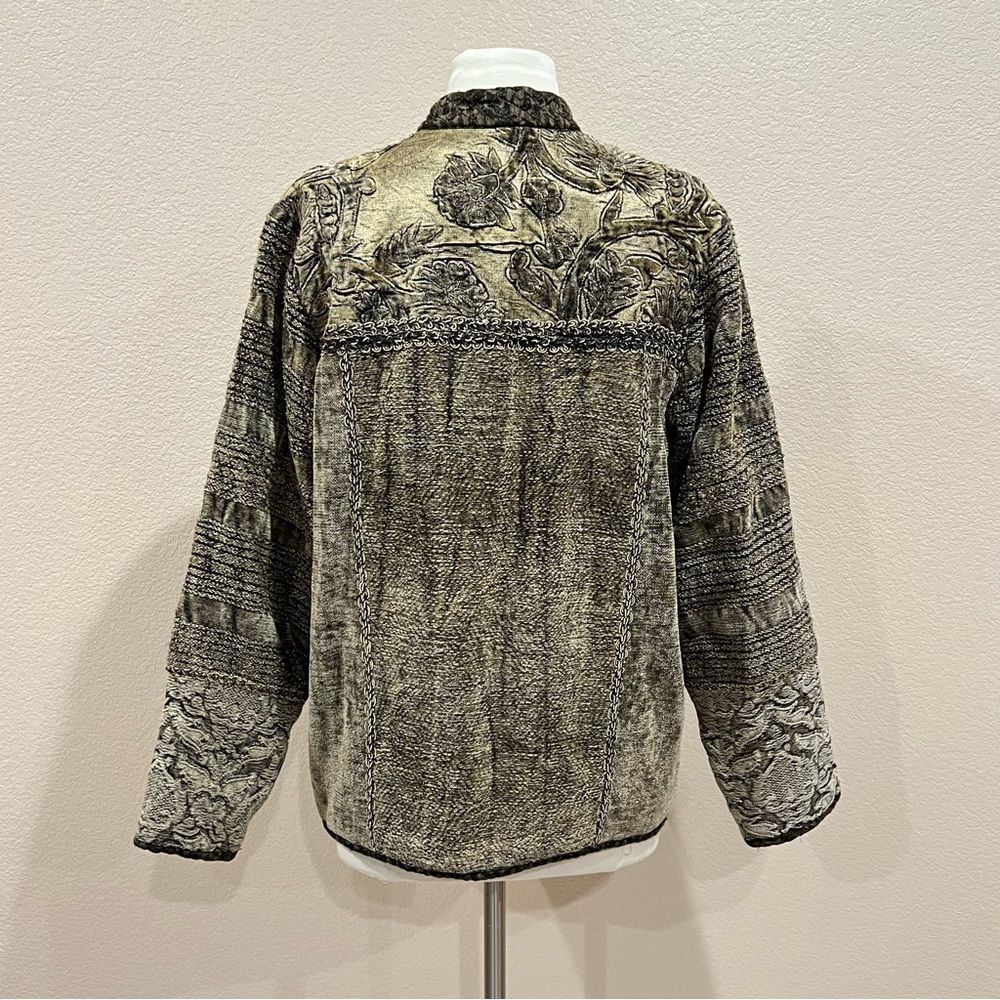 Flashback Velour Patchwork Blazer Jacket Size Sma… - image 4